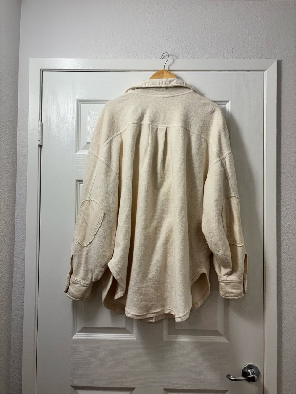 Free People Cream Button-Front Utility Shacket - Picture 5 of 6